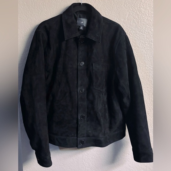 H&M NWOT Slim Fit Jacket In Soft Suede With A Fitted Silhouette. - Picture 8 of 11